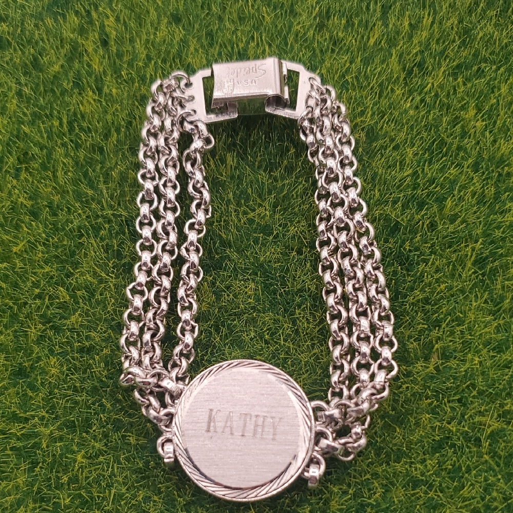 Spiedel Usa Kathy Engraved Double Chain Bracelet B3318